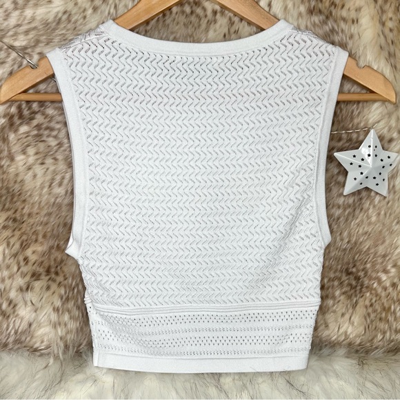 Aritzia Babaton Pointelle Sweater Knit Crop Tank Top - Picture 4 of 4